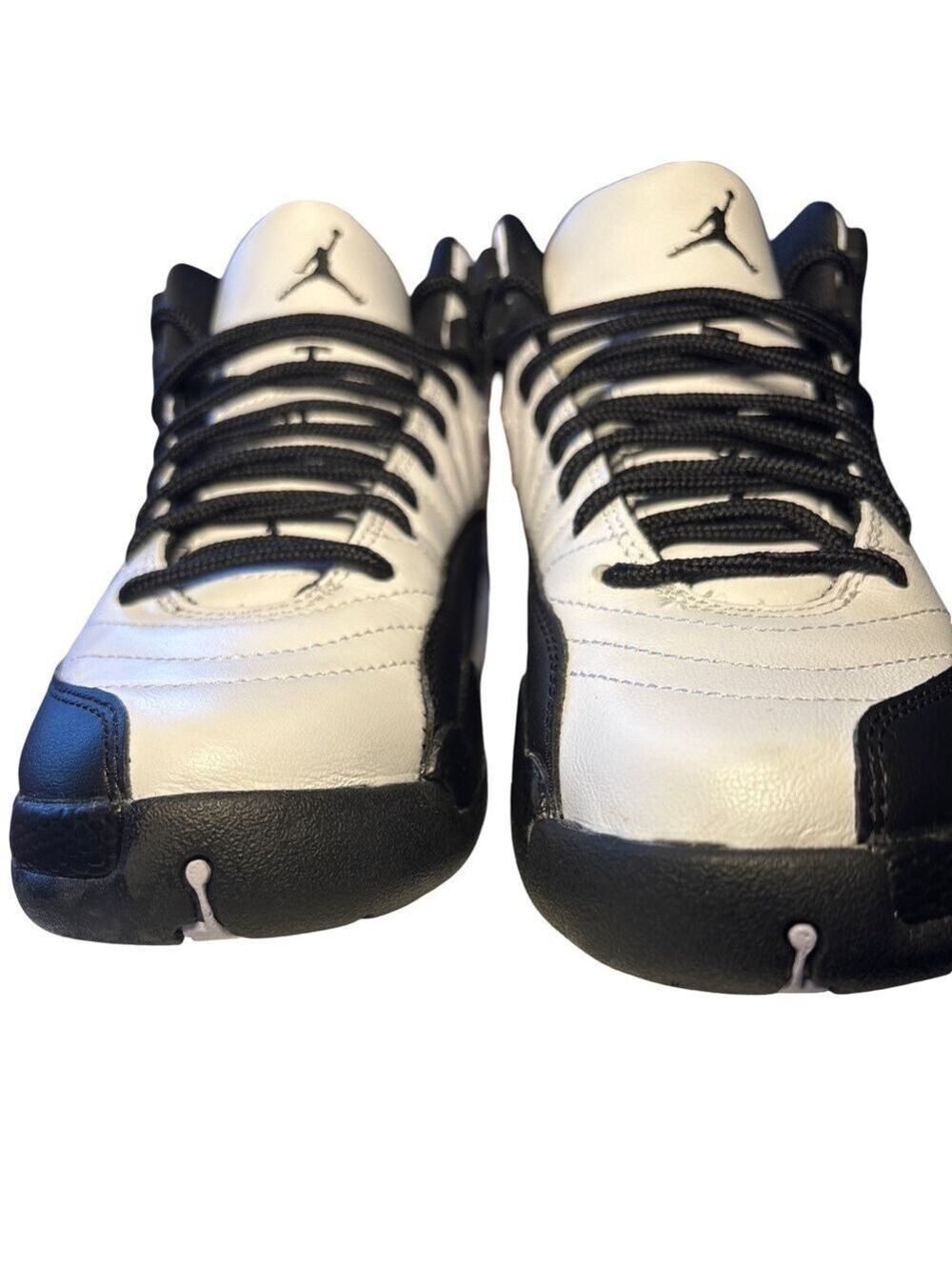 Nike Air Jordan 12 Retro (GS) Girls Black and White Floral Sneakers 3.5 NWOT - Picture 3 of 10